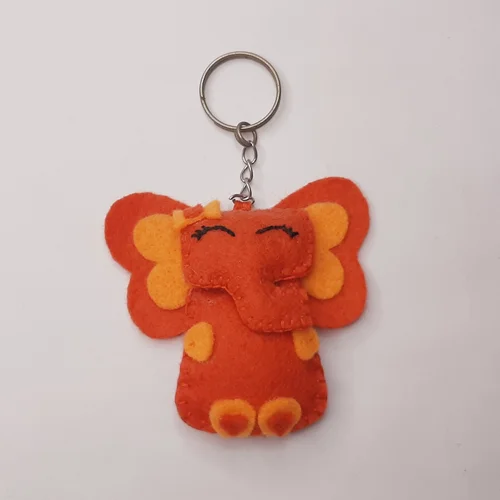 جا کلیدی نمدی فیل خوشحال قرمز