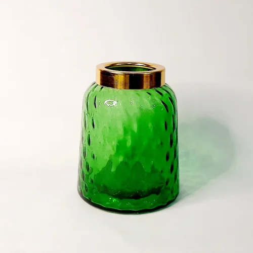 گلدان دستساز شیشه ای کد ۰۵۱  سبز