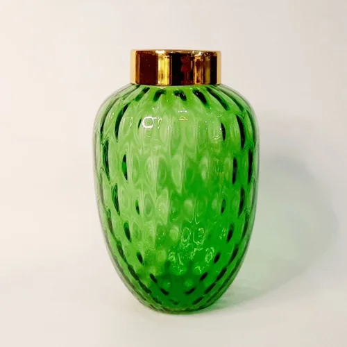 گلدان دستساز شیشه ای کد ۰۳۱ سبز