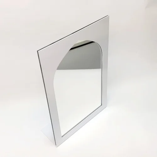 آینه گنبد با قاب فلزی سفید