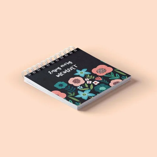 دفتر یادداشت سیمی مربع Floral